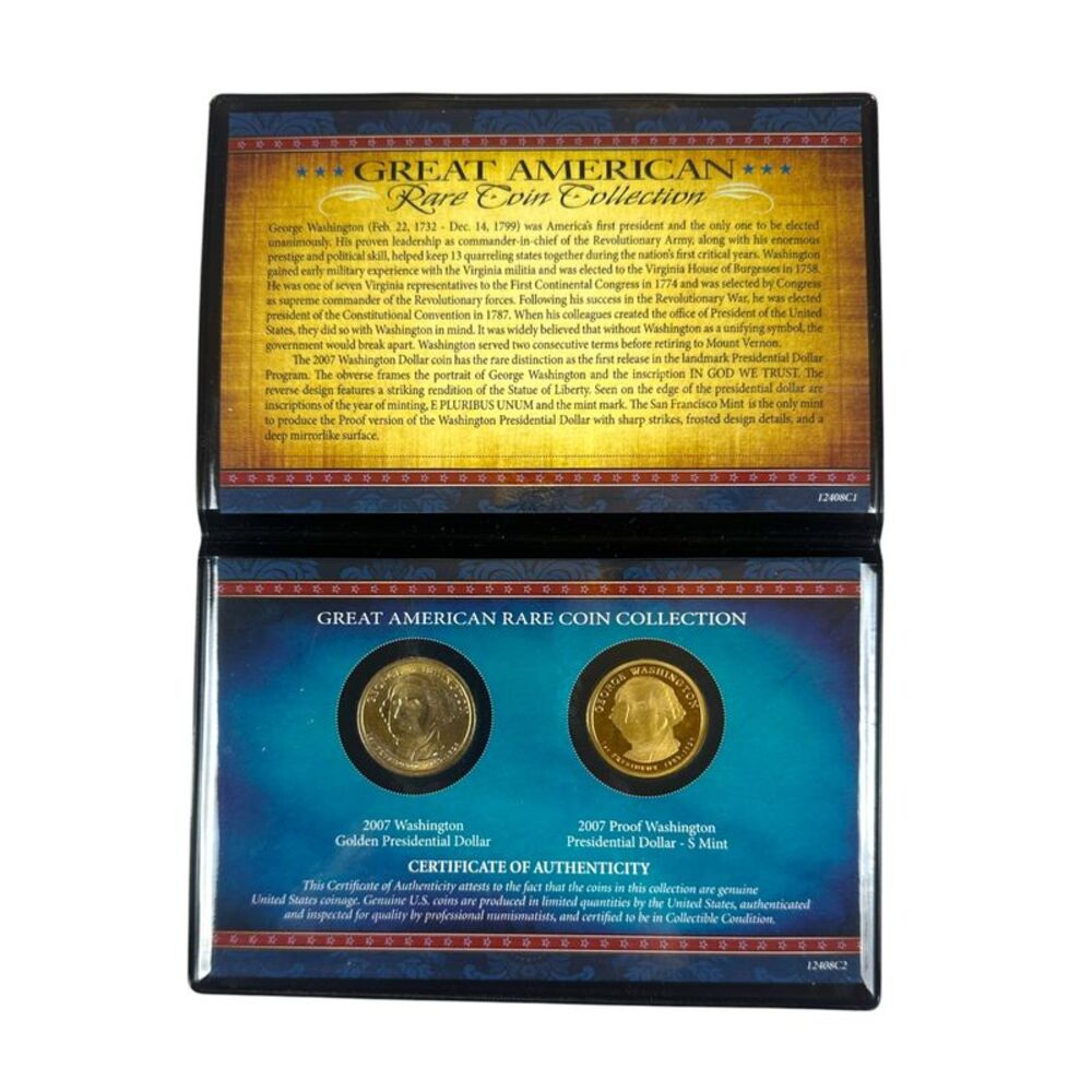 Great American Rare Coin Collection: 2007 Washington Presidential Golden & Proof